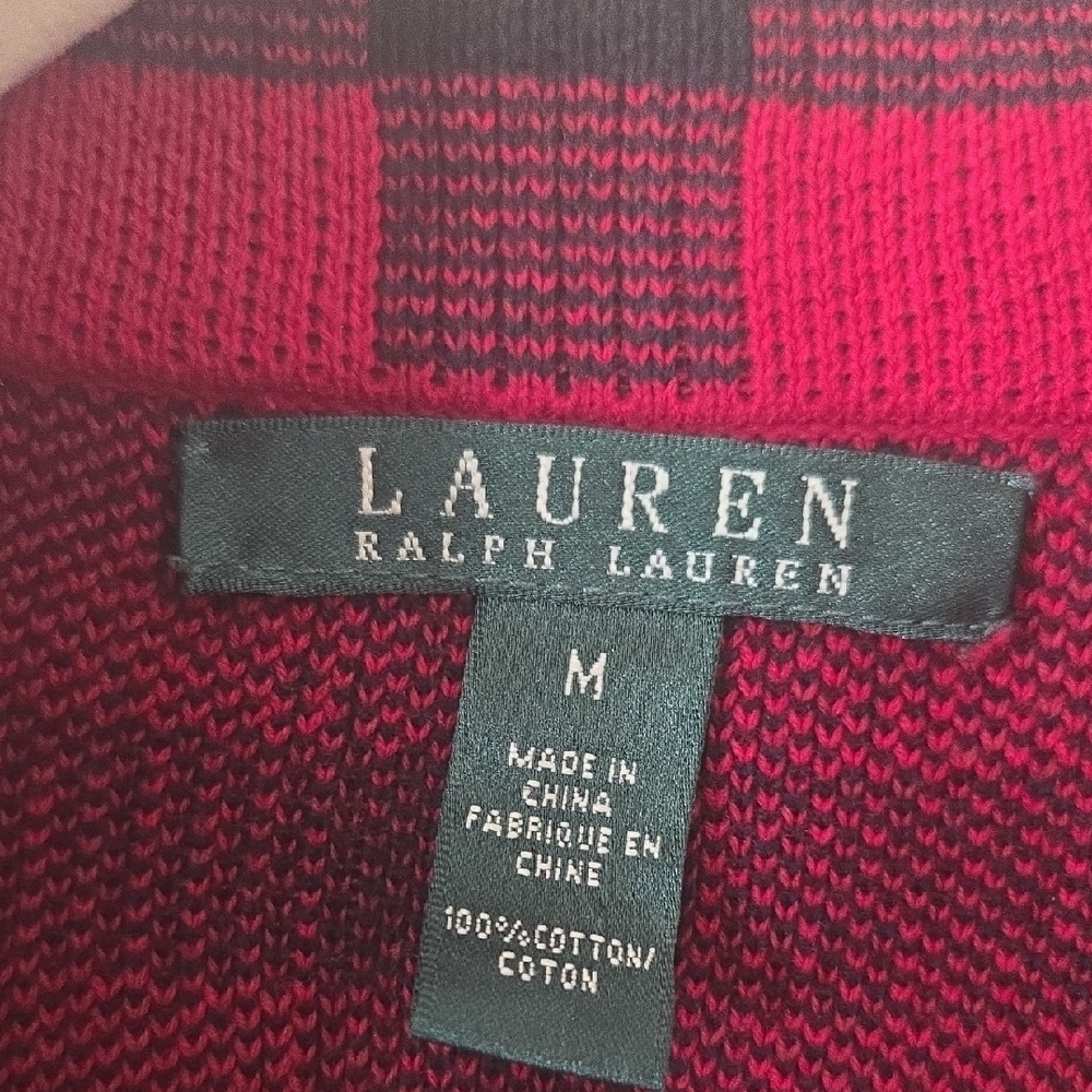 Ralph Lauren Women's Red and Black Bomber Jacket - Picture 3 of 7